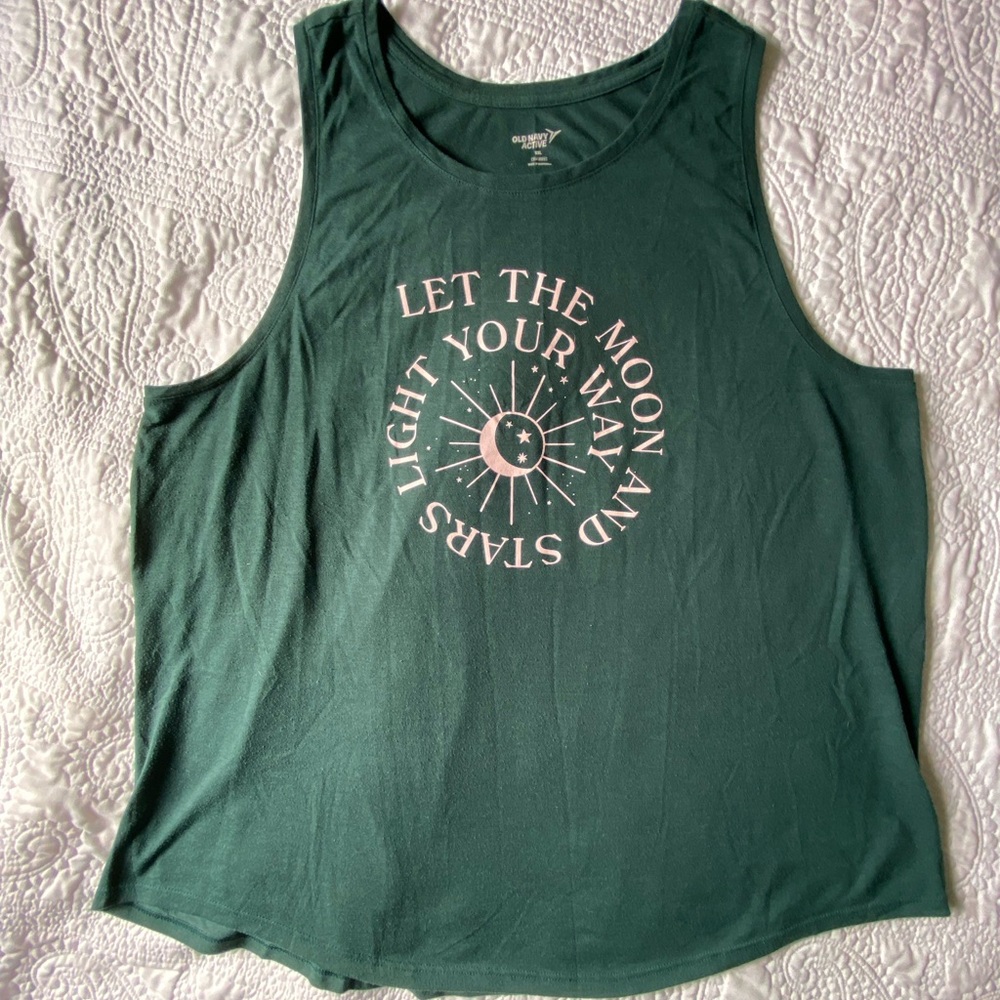 Green Graphic Tank Top
